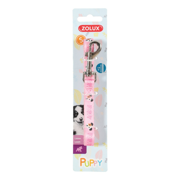Zolux Smycz dla szczeniąt Puppy MASCOTTE 13 mm/1,20 m kol. różowy