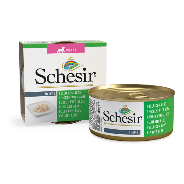 Schesir Karma mokra dla szczeniąt kurczak z aloesem 150 g