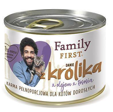 Family First danie z KRÓLIKIEM dla kota adult 200g