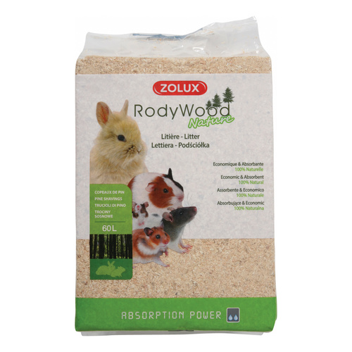 ZOLUX Ściółka trociny dla królika i gryzoni RodyWood Nature 60 l