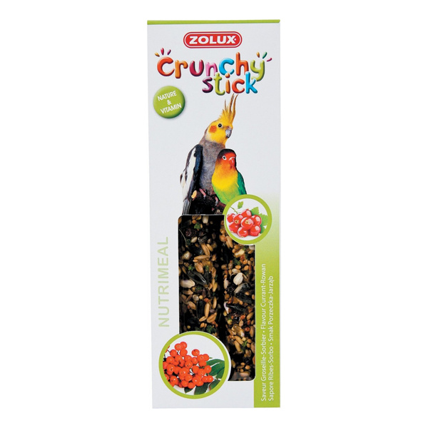 ZOLUX Kolba Crunchy Stick średnia papuga porzeczka jarzębina 115 g