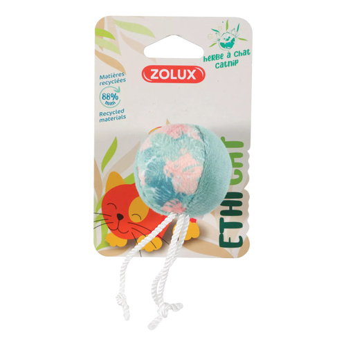 ZOLUX Zabawka dla kota piłka, liście ETHICAT 9,5 cm