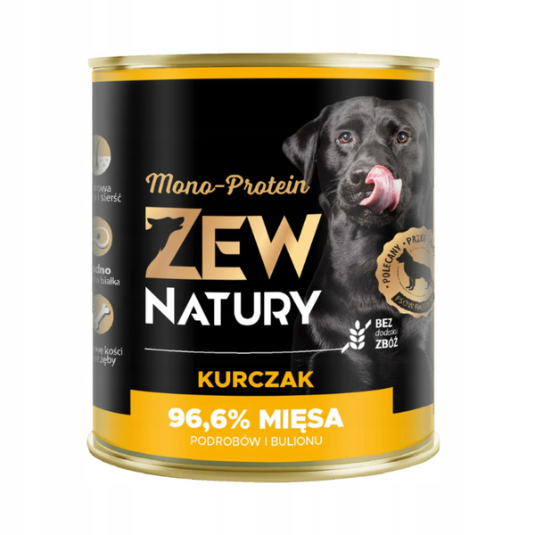 Mokra Karma Dla Psa Kurczak Puszka 800g Zew Natury MONO-PROTEIN