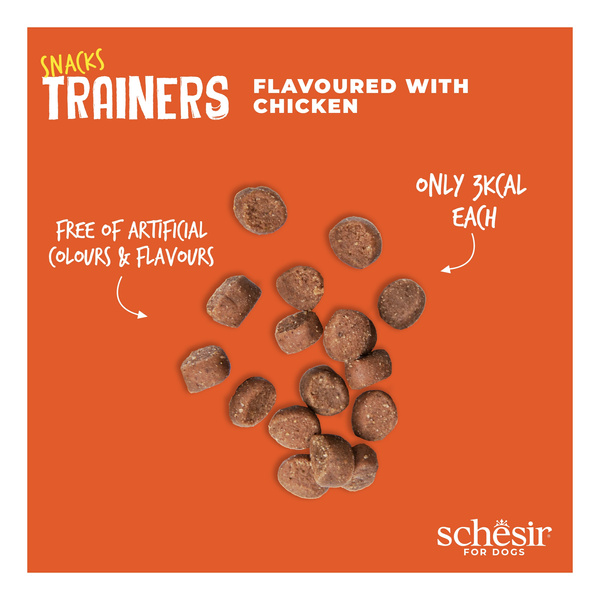 Schesir Trainers soft and chewy przysmak dla psów kurczak 250 kawałków 283 g