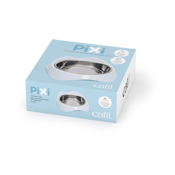 CatIt Pixi, miska, dla kota, biała, 16 x 16 x 5,7 cm, 200 ml