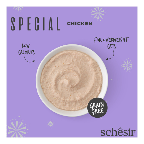 Schesir Special Mousse Light karma mokra dla kota kurczak i indyk z dynią 70 g