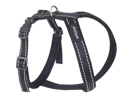 amiplay Szelki regulowane Grand Soft Reflective S max26x34-43cm Czarny