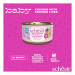 Schesir Baby karma mokra dla kociąt kurczak z wątróbką 70 g