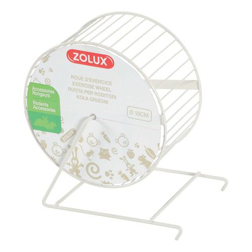 ZOLUX Kołowrotek metalowy dla gryzonia 18 cm kol. beżowy