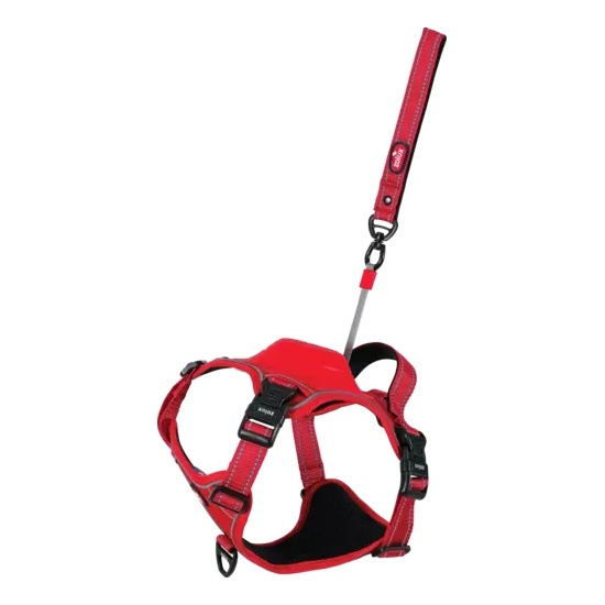 ZOLUX Szelki dla psa ze smyczą automatyczną Easyride M czerwone