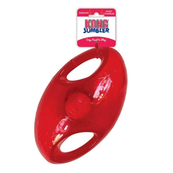 KONG Zabawka PIŁKA z piłka w środku Jumbler Football Assorted 17cm M/L