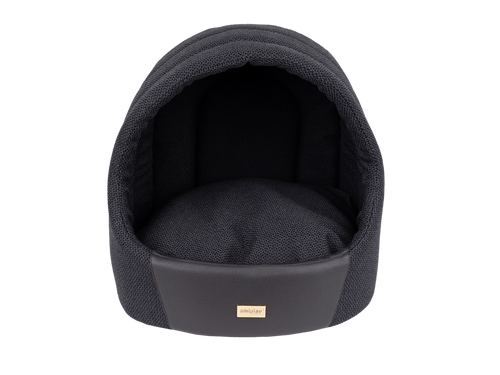 amiplay Budka owalna dla psa&kota Milano M 40x40x42cm Czarny