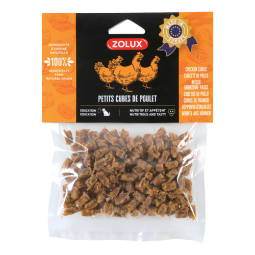Zolux Przysmak naturalny dla psa Kostki z kurczaka małe 100 g