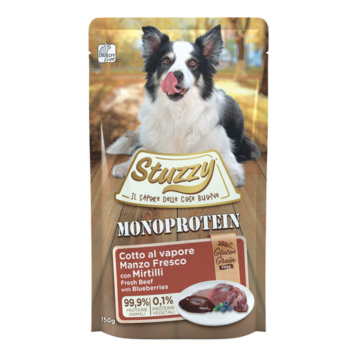 Stuzzy Monoprotein karma mokra dla psa świeża wołowina z borówką pasztet 150 g