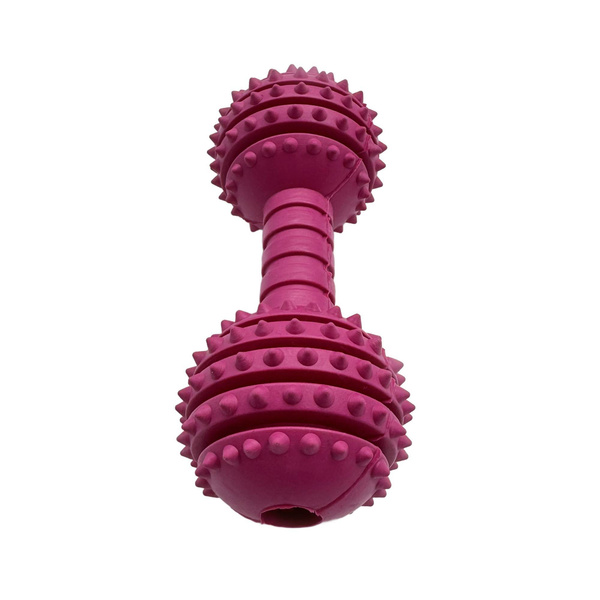 Mr. Pretzel Zabawka hantel gumowy z kolcami twardy dla psa 15cm