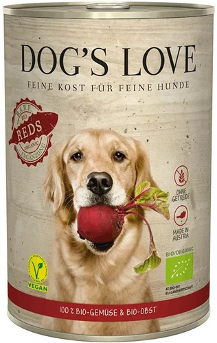 DOG'S LOVE BIO REDS - ekologiczna warzywno-owocowa karma dla psów (400g)