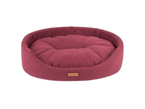 amiplay Legowisko owalne Montana XL 72x63x16cm Bordowy