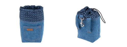 amiplay Torebka na przysmaki Denim 10x7x14cm Niebieski