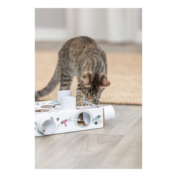 Trixie Cat Activity Paws'n'Treats Box, zabawka edukacyjna, dla kota, karton, 35 × 7 × 20 cm