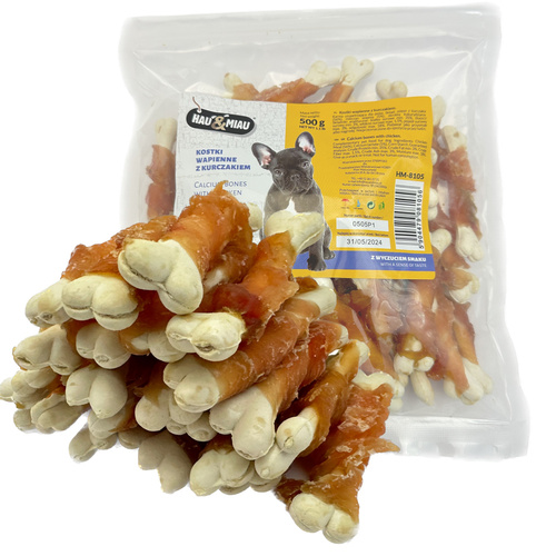 Hau Miau Kostki wapienne z mięsem KURCZAKA 500g