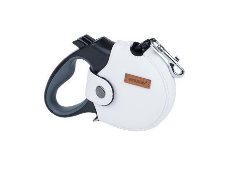 amiplay Smycz automatyczna infini z obudową New York S 3 m 12 kg Biały