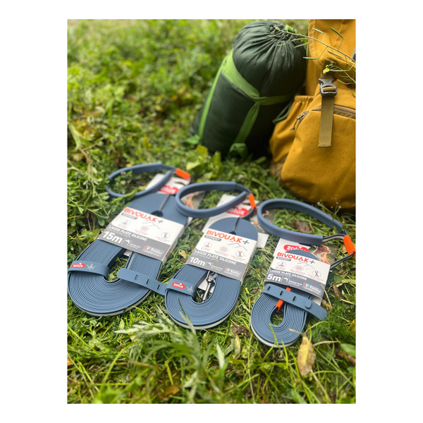 ZOLUX Smycz płaska dla psa silikonowa BIVOUAK niebieska 15m