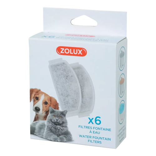 ZOLUX Filtr do fontanny poidła CALYPSO dla psa i kotów 6 szt.