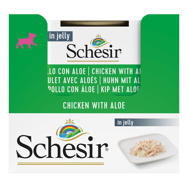 Schesir Karma mokra dla szczeniąt kurczak z aloesem 150 g