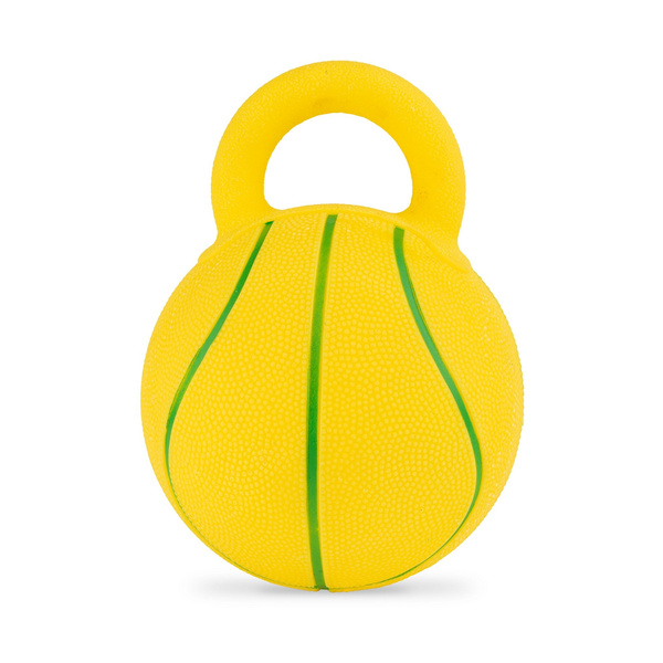 Barry King Zabawka, dla psa, piłka do koszykówki, winylowa, 16 cm, z rączką