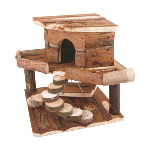 Panama Pet Domek na drzewie dla gryzoni, drewniany, 19x19x27,5cm