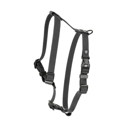 Barry King Szelki dla psa z wytrzymałej gumy, czarne, 16mm/30-60cm