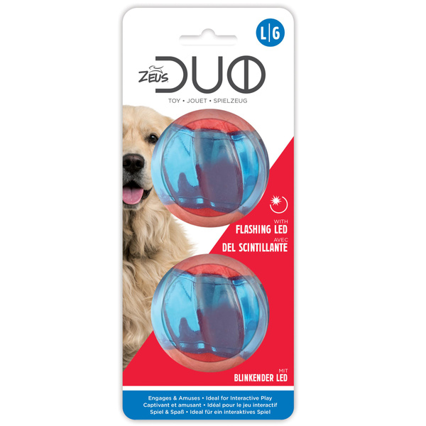 ZS Duo Ball, 6,3cm, z LED, 2szt/op.