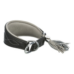 Trixie Active Comfort obroża, dla chartów, czarna/szara, XS: 21-26 cm/40 mm