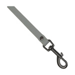 Barry King Smycz dla psa z wytrzymałej gumy, szara, 16mm/1,2m