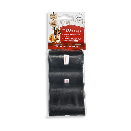Barry King Woreczki na psie odchody, 4 rolki x 20szt, czarne