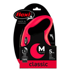 FLEXI Smycz automatyczna dla psa NEW CLASSIC M 5 m taśma czerwona