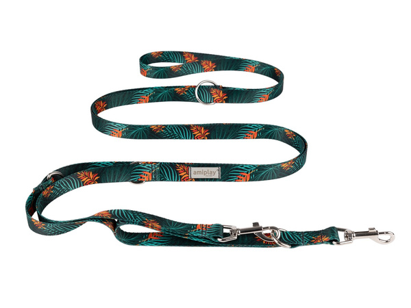 amiplay Smycz regulowana 8in1 BeHappy XL 200-400x2,5cm Jungle
