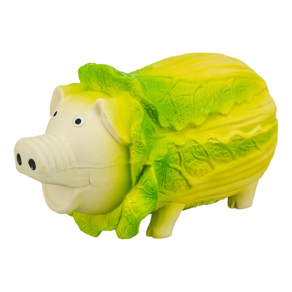 Trixie Świnka kapusta, zabawka, dla psa, jasnozielona, latex, 23 cm, z dźwiękiem