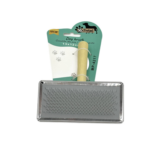Mr. Pretzel Szczotka z drewnianą rączką dla psa 13x12cm