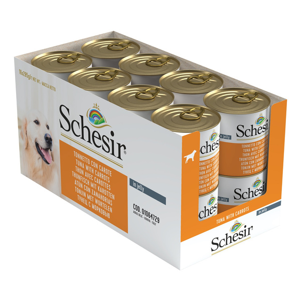 Schesir Complements karma mokra dla psa tuńczyk z marchewką w galarecie 285 g