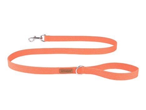 amiplay Smycz Cotton L 140x2,5cm Pomarańczowy