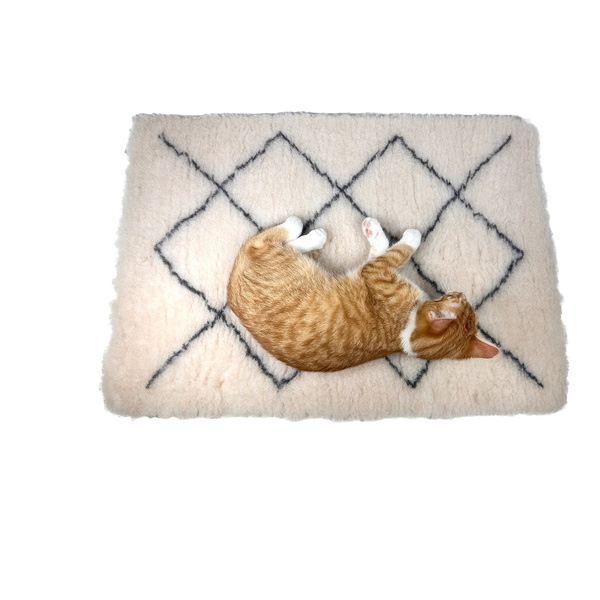 Zolux Dry bed posłanie izolujące dla psa wzór berberyjski 50x70 cm kol. beż