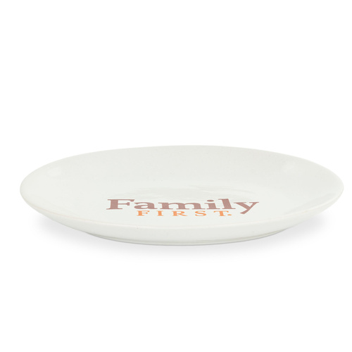 Family First Miska spodek Talerz ceramiczny dla kota biały 18x15cm