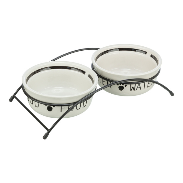 Trixie MISKI ceramiczne NA STOJAKU miska 2x2,6L