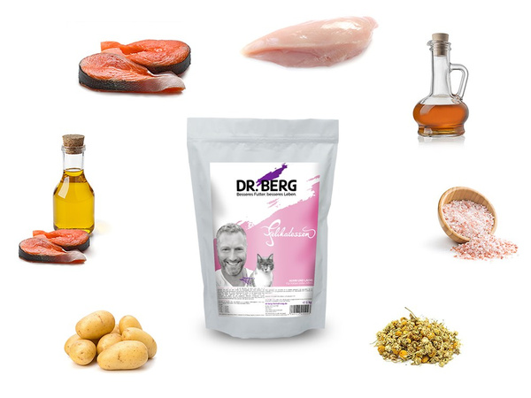 Dr.Berg Felikatessen - kurczak i łosoś dla kotów (1kg)
