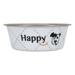 ZOLUX Miska dla psa ze stali nierdzewnej Inox HAPPY 2,65 l kol. biały