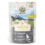 WILDES LAND CAT Pur Huhn - kurczak z olejem z krokosza dla kociąt (100g)