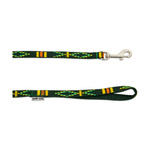Barry King Smycz dla psa, zielona, wzór etniczny, taśma polipropylenowa, 10mm/120cm
