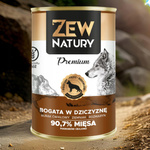 Mokra Karma Dla Psa ZEW NATURY 400g Bogata w Dziczyznę Dla Dorosłych Psów