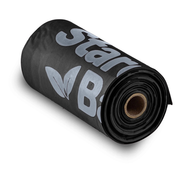 STARCHBAG Kompostowalne BIOworki na odchody 1 rolka x 15szt, kol. czarny